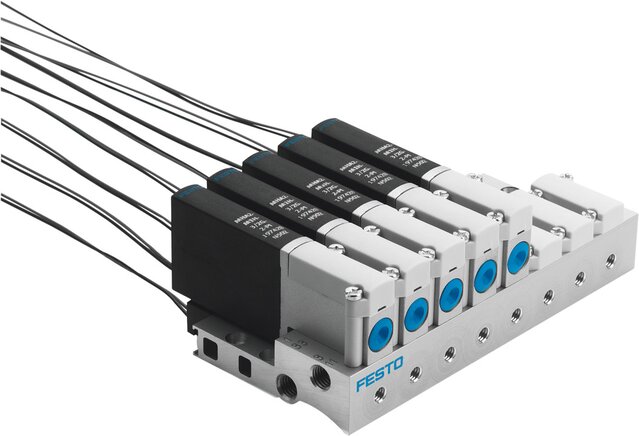 Exemplarische Darstellung: MHA2-M1H-3/2G-2-K (196120)   &   MHA2-MS1H-3/2G-2-K (196121)   &   MHA2-MS1H-5/2-2-K (525103)  & ...