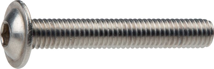 Exemplarische Darstellung: Linsenkopfschraube mit Innensechskant und Bund ISO 7380-2 (Edelstahl)
