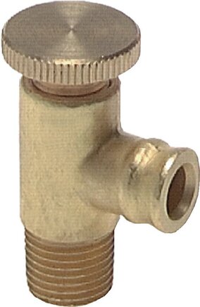 Exemplarische Darstellung: Ablass- und Entlüftungsventil mit Tülle, Messing