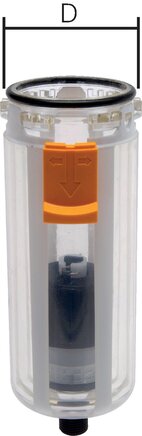 Exemplarische Darstellung: Ersatz-Behälter für Filter, automatischer Ablass