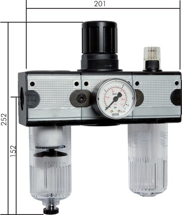 Exemplarische Darstellung: Wartungseinheiten 3-teilig - Multifix-Baureihe 2