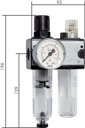 Exemplarische Darstellung: Wartungseinheit 2-teilig - Multifix-Baureihe 1