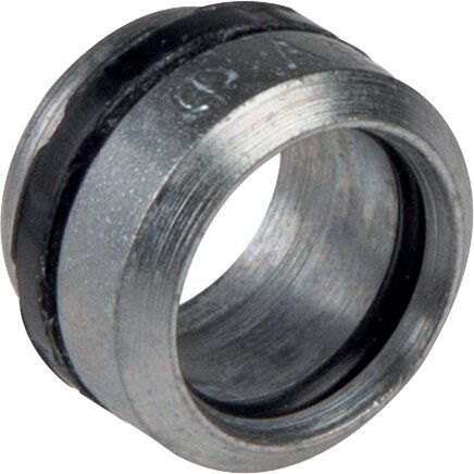 Exemplarische Darstellung: Schneidring, Stahl verzinkt mit Elastomerdichtung