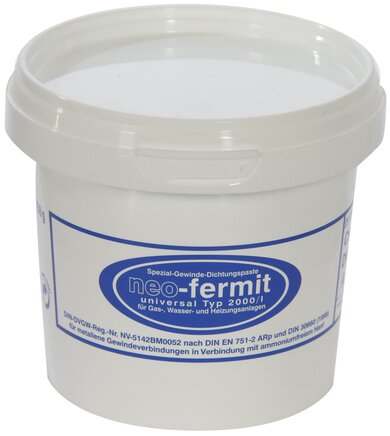 Exemplarische Darstellung: Dichtungspaste für Hanf- oder Flachseindichtung, neo-fermit, 450g Dose