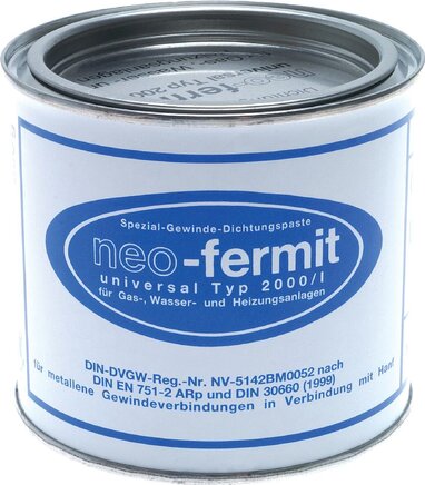 Exemplarische Darstellung: Dichtungspaste für Hanf- oder Flachseindichtung, neo-fermit, 800g Dose