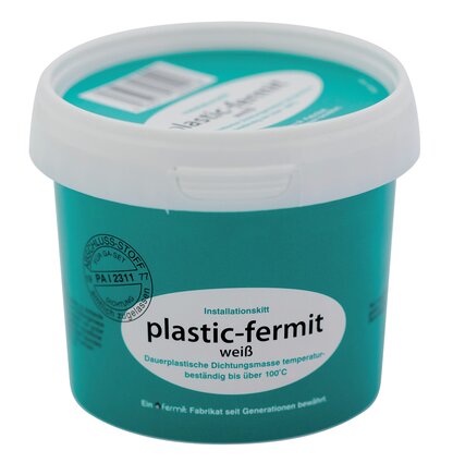 Exemplarische Darstellung: Dichtungspaste für Hanf- oder Flachseindichtung, plastic-fermit, 1kg Dose