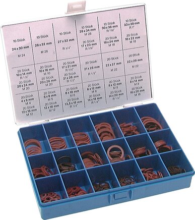 Exemplarische Darstellung: Vulkanfiber-Dichtring Sortiment