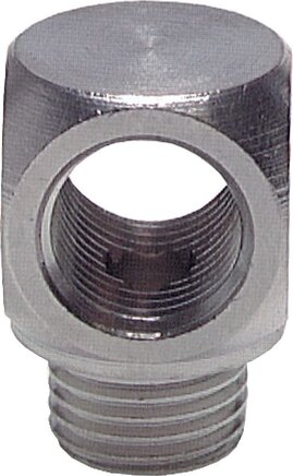 Exemplarische Darstellung: T-Stück (innen/außen/innen), Blockform, Messing vernickelt