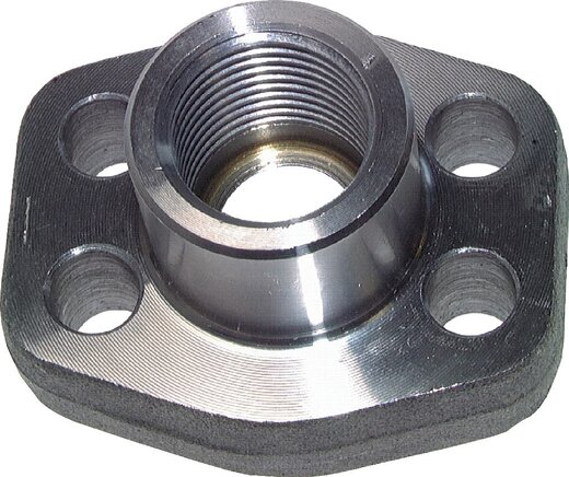 Exemplarische Darstellung: SAE-Flansch mit Innengewinde, Stahl blank