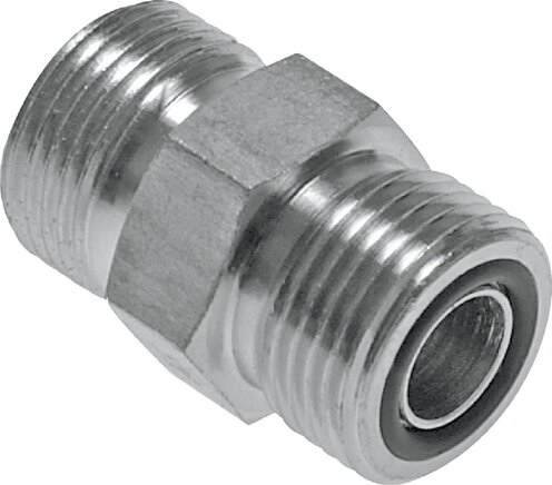 Exemplarische Darstellung: Gerade ORFS-Verschraubung, Stahl verzinkt