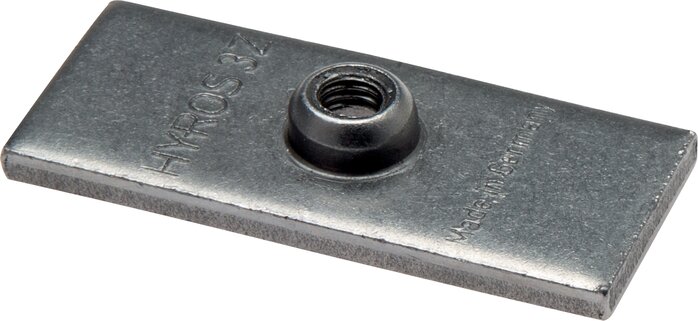 Exemplarische Darstellung: Zubehör für Doppelrohrschelle, Anschweißplatte