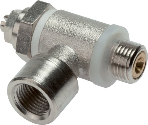 Exemplarische Darstellung: Drosselrückschlagventil mit Schlitzschraube und Kontermutter