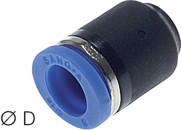 Exemplarische Darstellung: Steckkappen zum Verschließen von Schlauchleitungen (Standard / Mini)