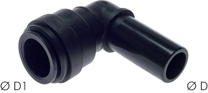 Exemplarische Darstellung: Big L-Steckverbindung mit Stecknippel, Ø 15 - 28 mm