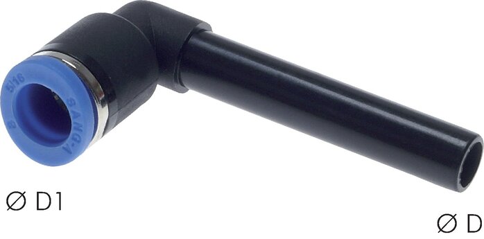 Exemplarische Darstellung: L-Steckverbindung mit langem Stecknippel