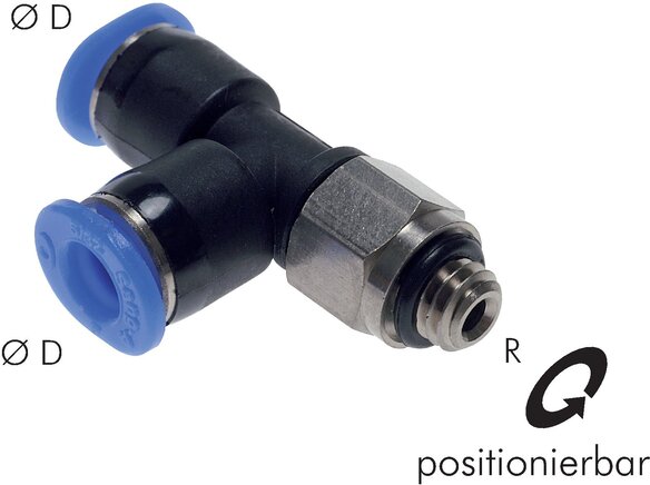 Exemplarische Darstellung: Mini LE-Steckverschraubung mit zylindrischem Gewinde