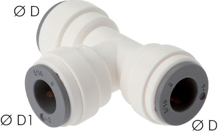 Exemplarische Darstellung: T-Steckverbindung, Inch