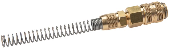 Exemplarische Darstellung: Kupplungsdose mit Überwurfmutter & Knickschutz, starr