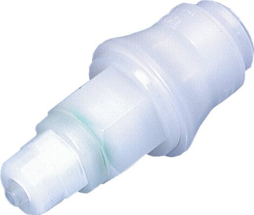 Exemplarische Darstellung: Kupplungsdose mit Schlauchanschluss, PVDF