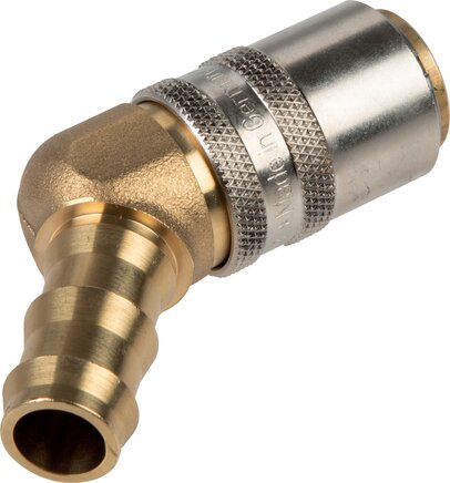 Exemplarische Darstellung: Kupplungsdose, 45° Schlauchtülle, Messing, ohne Ventil