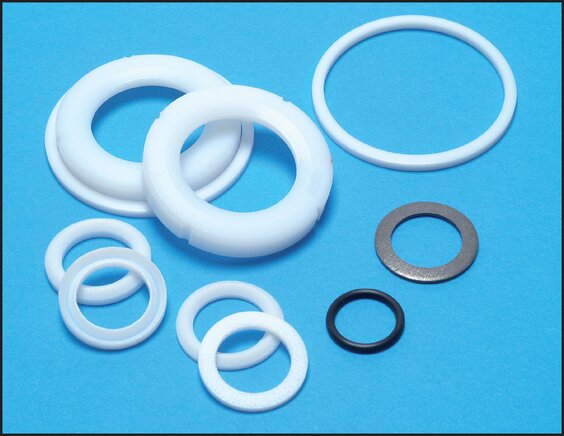 Exemplarische Darstellung: Reparatursatz für Edelstahl-Kugelhahn 3-teilig mit Direktmontageflansch