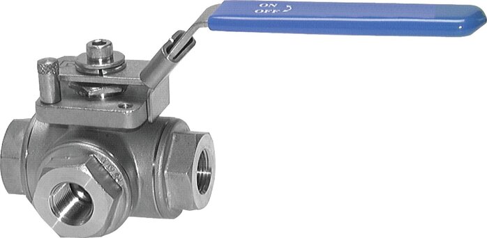 Exemplarische Darstellung: Edelstahl-3-Wege Kugelhahn