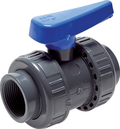 Exemplarische Darstellung: Kugelhähne mit Innengewinde, PVC-U (Wasserausführung)