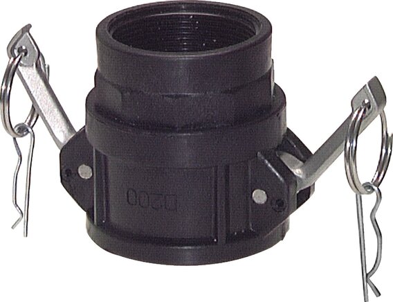 Exemplarische Darstellung: Schnellkupplungsdose mit Innengewinde, Polypropylen