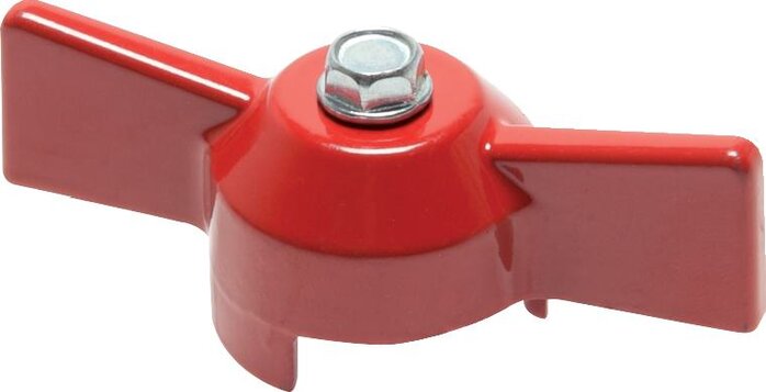 Exemplarische Darstellung: Kombigriff für Kugelhahn, Knebel, rot