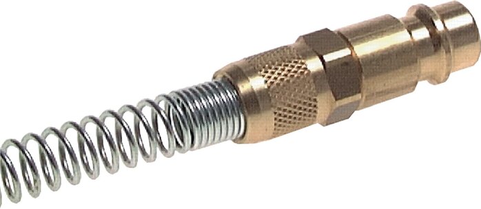 Exemplarische Darstellung: Kupplungsstecker mit Überwurfmutter & Knickschutz, Messing