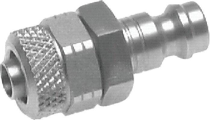 Exemplarische Darstellung: Kupplungsstecker mit Überwurfmutter, Edelstahl