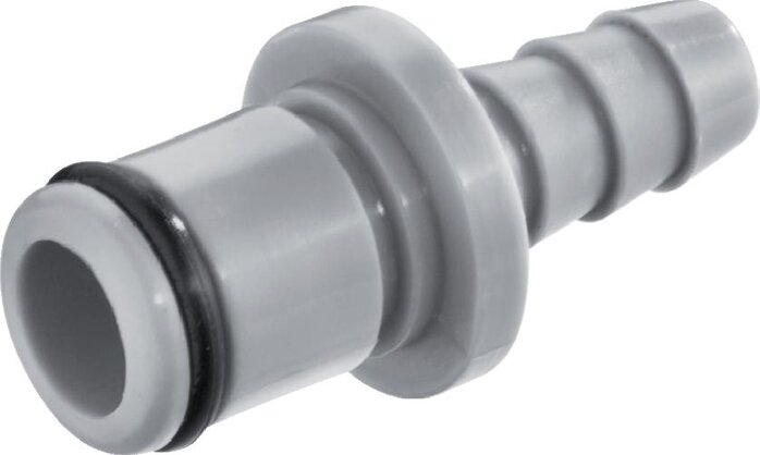 Exemplarische Darstellung: Kupplungsstecker mit Schlauchtülle, Polypropylen, grau