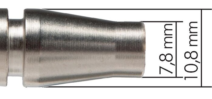 Detailansicht: Steckerabmessungen Britisches Profil NW 5