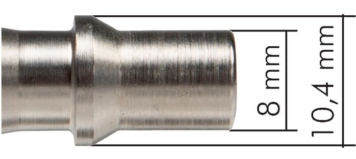 Detailansicht: Steckerabmessungen PCL-Profil NW 5,5