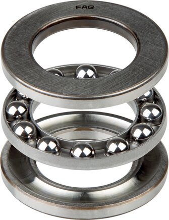 Exemplarische Darstellung: Axial Rillenkugellager, ebene Auflage