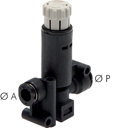 Exemplarische Darstellung: IQS-Druckregelventil Schlauch/Schlauch ohne Manometer