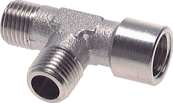 Exemplarische Darstellung: T-Stücke (innen/außen/außen), Messing vernickelt