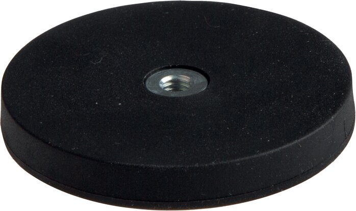 Exemplarische Darstellung: Gummierter Neodym-Magnet mit Innengewinde