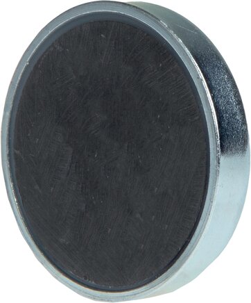 Exemplarische Darstellung: Hartferrit-Topfmagnet mit Innengewinde (Buchse)