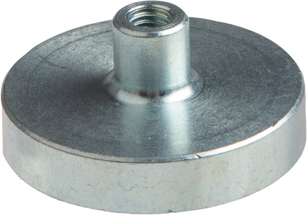 Exemplarische Darstellung: Neodym-Topfmagnet mit Innengewinde (Buchse)