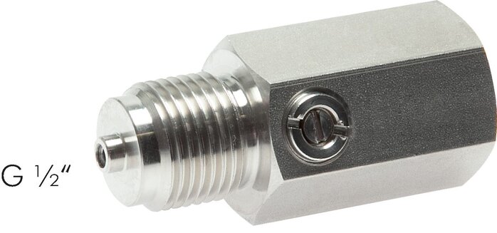 Exemplarische Darstellung: Manometer-Stoßminderer 1/2"