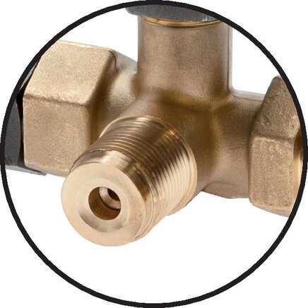 Detailansicht: Manometer-Absperrventil mit Prüfanschluss (M 20x1,5 (AG))