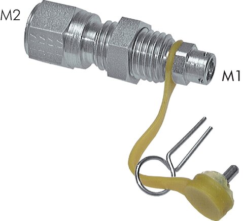 Exemplarische Darstellung: Messschlauchadapter Steckanschluss (Muffe) - Innengewinde