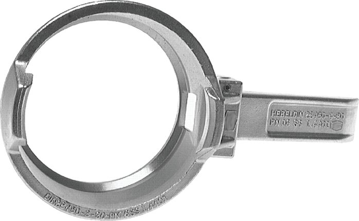 Exemplarische Darstellung: Spannringhebel für Tankwagen-Kupplung (M-Teil), 1.4401