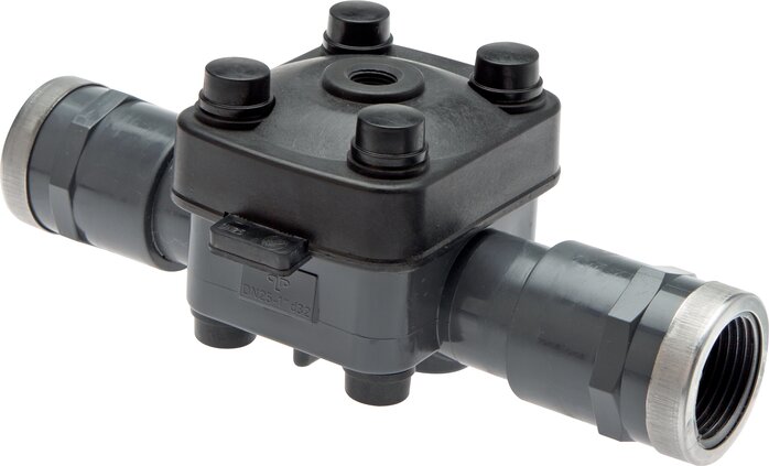 Exemplarische Darstellung: Pneumatisches Membranventil - Ruhestellung geöffnet