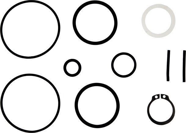 Exemplarische Darstellung: Verschleißteilsatz (für doppelt- & einfachwirkende Antriebe)