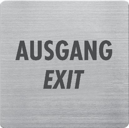 Exemplarische Darstellung: Hinweisschild "Ausgang"