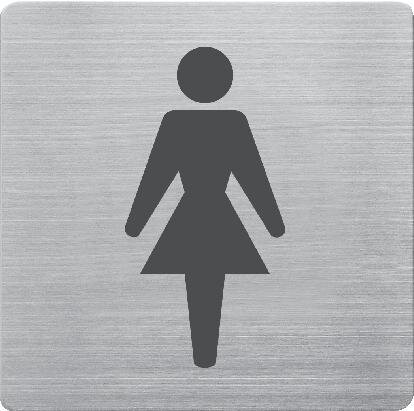 Exemplarische Darstellung: Hinweisschild "WC Damen"