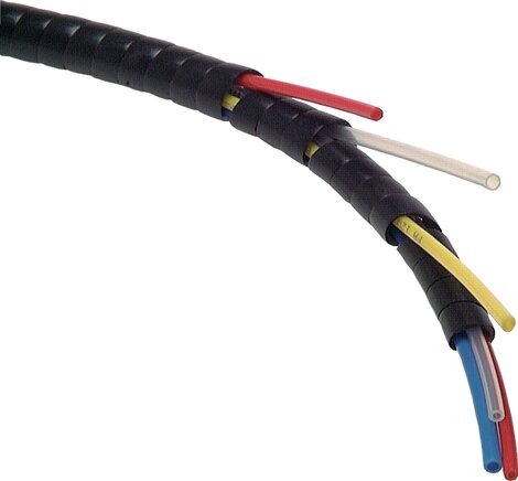 Exemplarische Darstellung: Bündelspirale aus PE - schwarz