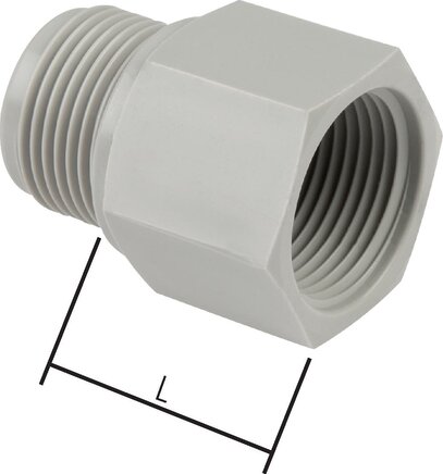 Exemplarische Darstellung: Gewindeverlängerung, Polypropylen (G 3/4" bis G 2")